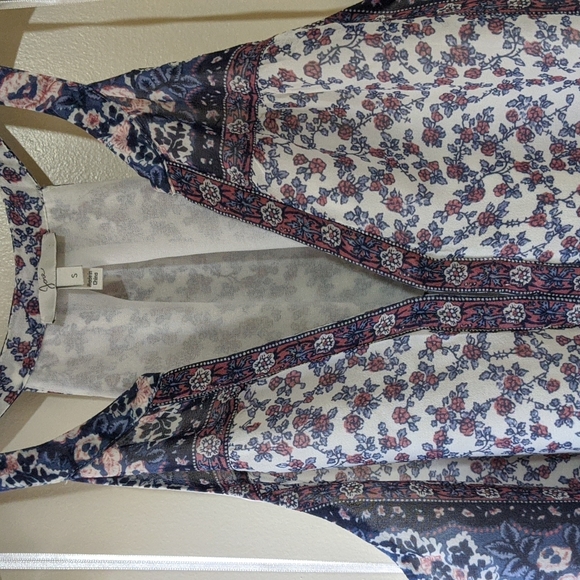 Printed racerback silk blouse - Picture 3 of 3